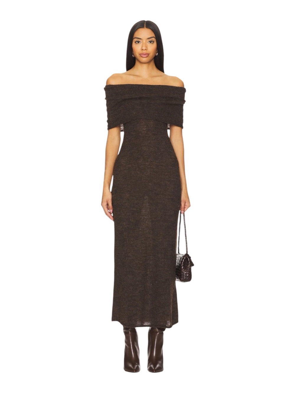 MAJORELLE Avalee Maxi Dress in Chocolate Brown Size Small